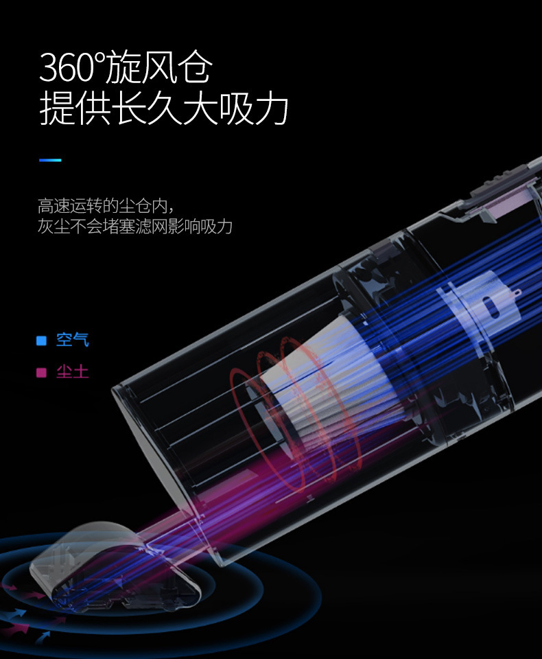 Ulite Car Vacuum Cleaner for Automobiles, High-Power, Strong Suction, Powerful Dry and Wet Dual-Use 608 Car Vacuum Cleaner