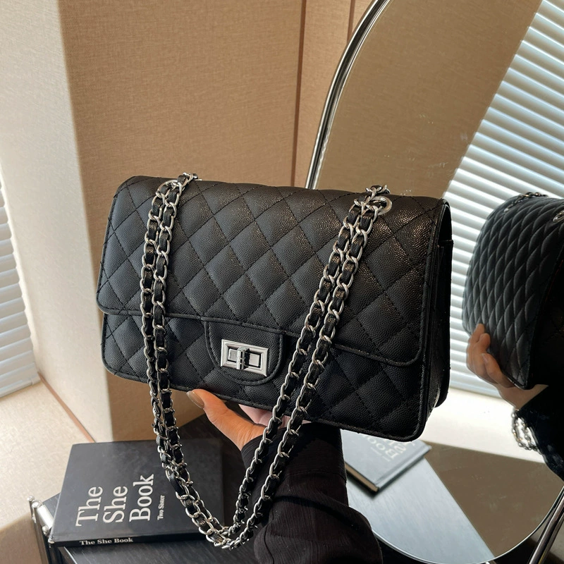 Маленькая сумочка через плечо, модная цепочка, сумка на одно плечо, стиль Chanel, городской стиль, цепочная сумка