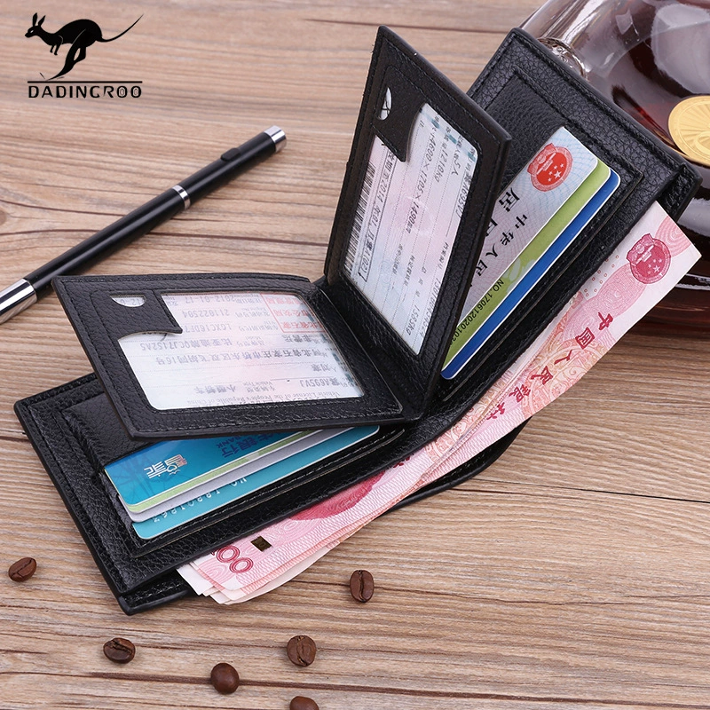 Polyurethane short wallet, card holder for driver's license