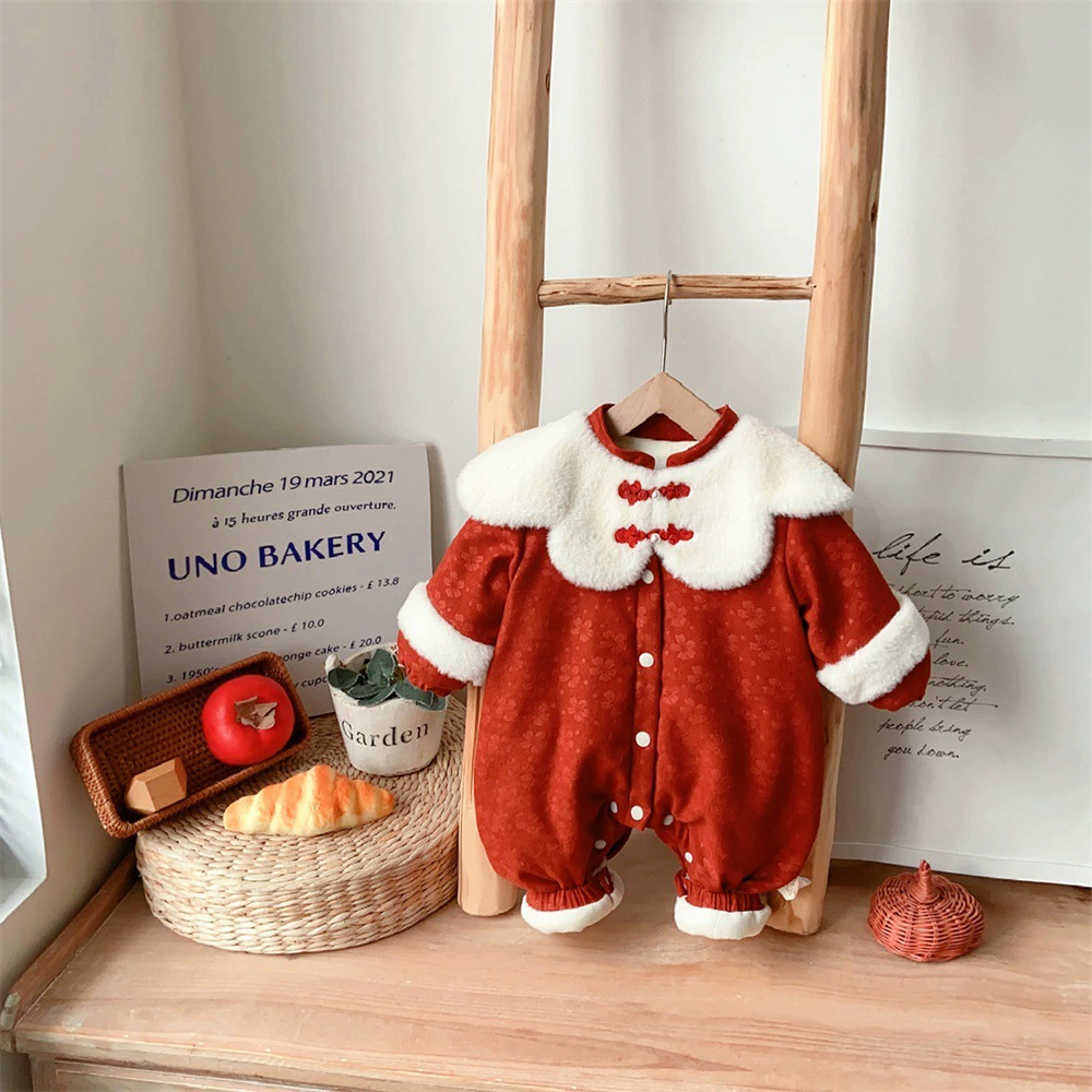 Осенний и зимний халат детский 100-дневный банкет в китайском стиле