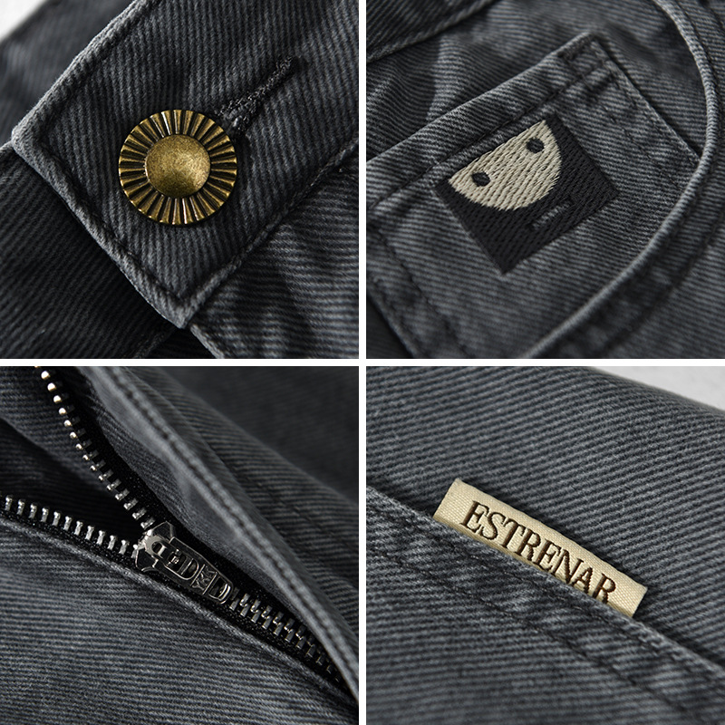 G7271 Men's Retro Washed Casual Jeans, One Piece Replacement_voghion.com