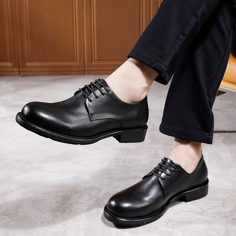 New big head Goodyear leather sole handmade shoes washed retro British fashion casual shoes outdoor_voghion.com