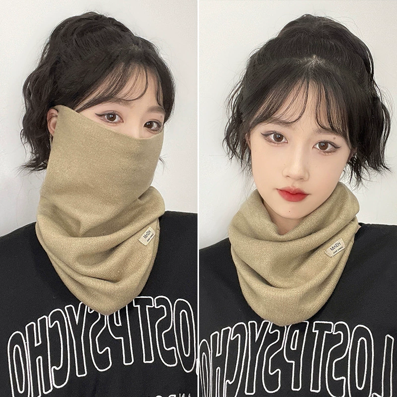 Colored winter scarf, keep warm universal mask, with neck protection, increased thickness
