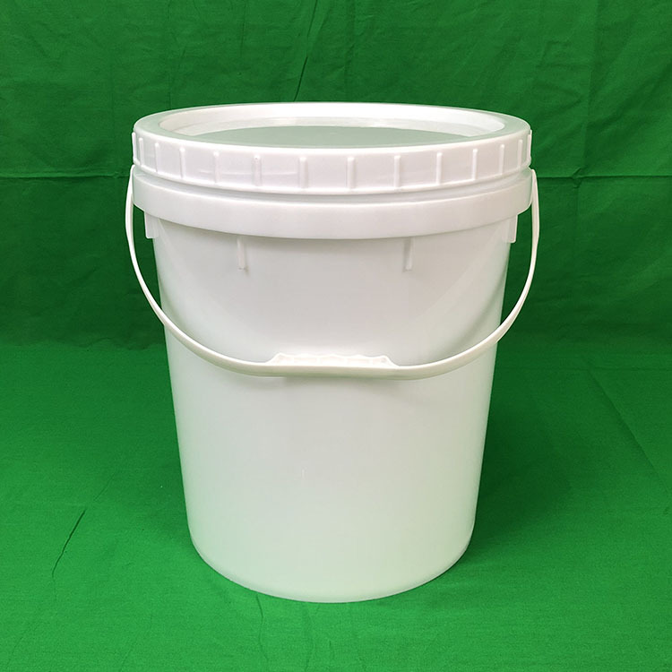 白色圆形开牙桶25L塑料桶加厚食品桶25升酸菜桶 螺旋盖可循环使用