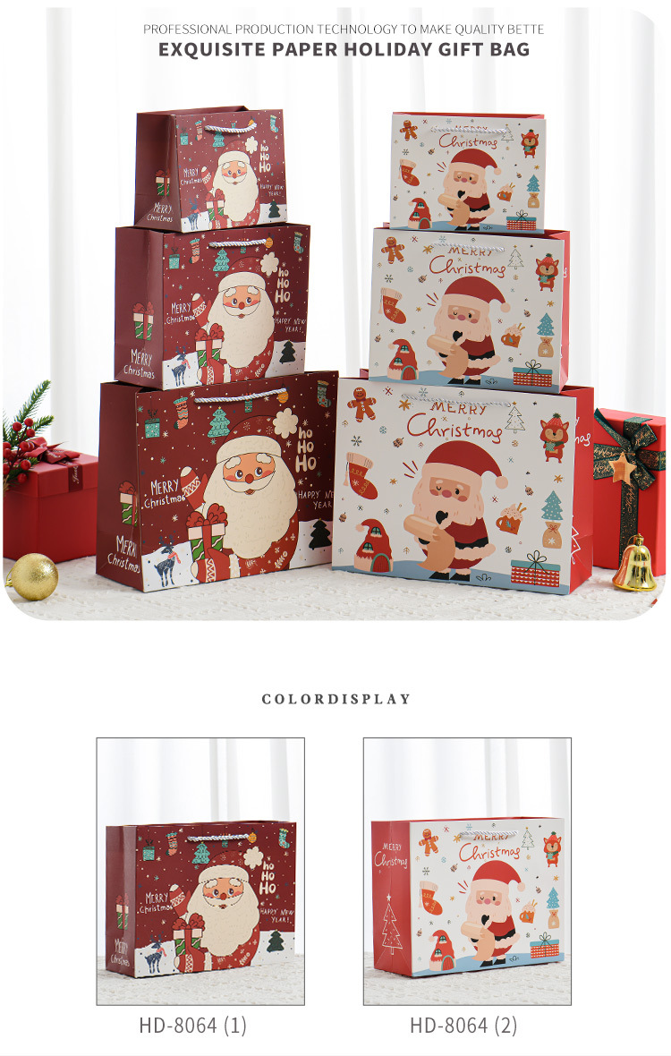 Christmas Cartoon Style Santa Claus Paper Card Christmas Party Gift Bags display picture 1