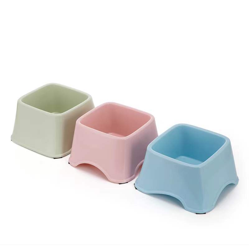 Vajilla para mascotas color caramelo plástico solo tazón gato y perro tazón universal mediano y pequeño tazón de comida para perros cuenca de agua