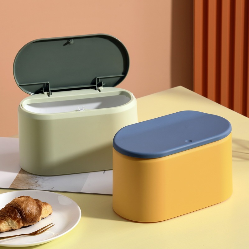 Desktop Trash Can with Lid Press Bounces Lazy Living Room Mini Desk Coffee Table Trash Storage Box Desktop Trash Can with Lid Press Bounces Lazy Living Room Mini Desk Coffee Table Trash Storage Box