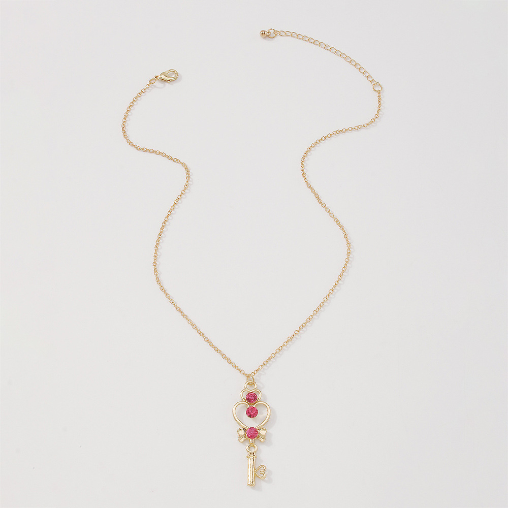 fashion magic wand moon diamond necklace wholesale Nihaojewelry