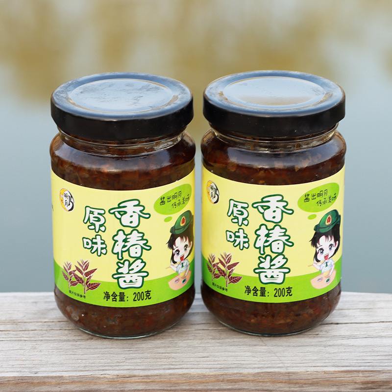 油焖香椿酱辣椒酱拌饭拌面香春芽调味酱火锅调料批发一件代发
