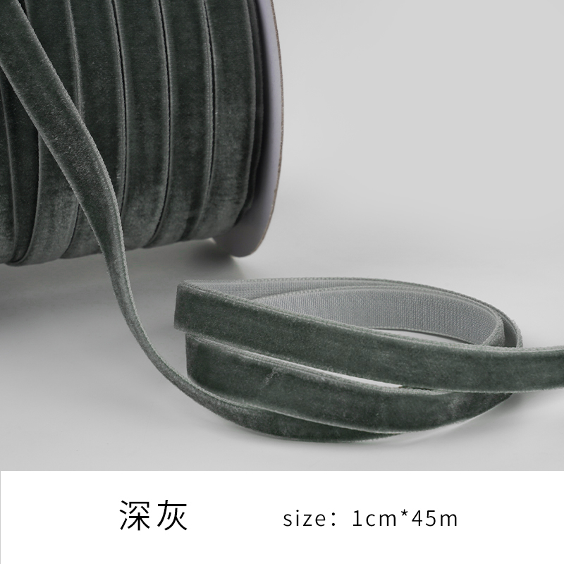 1cm cinta de flocado cinta de Navidad cinta de terciopelo unilateral cinta de terciopelo cinta de ropa accesorios cinta de tela de lana cinta de seda