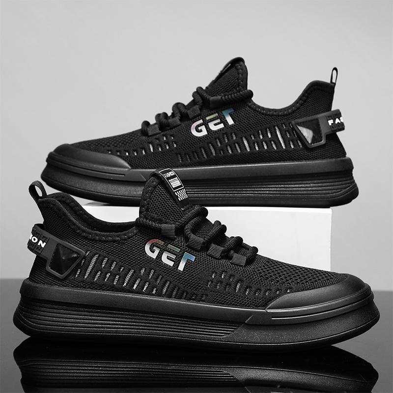 2025 verano transpirable tejido volador zapatos de moda para hombre zapatos deportivos huecos zapatos casuales de moda zapatos de coco para estudiantes