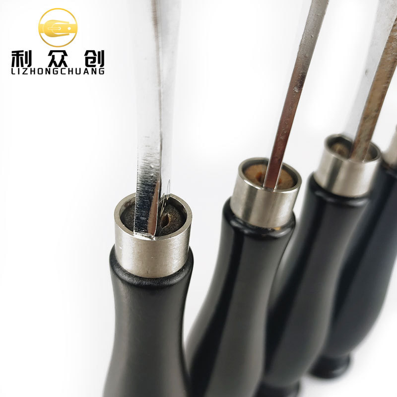 Herramienta de cuero línea de borde de haya ventilador de borde de prensa ventilador de ranura superficial borde prensa cincel