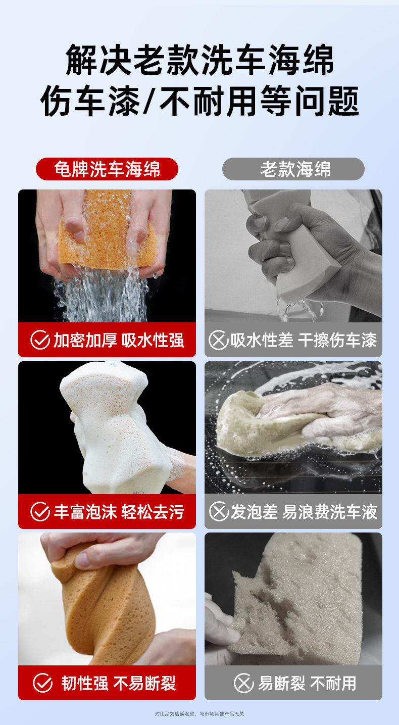 Turtle Wax Car Wash Sponge, Large Foam Block for Car Cleaning, Does Not Damage Car Paint, Absorbs Water, Glass Cleaning Tool