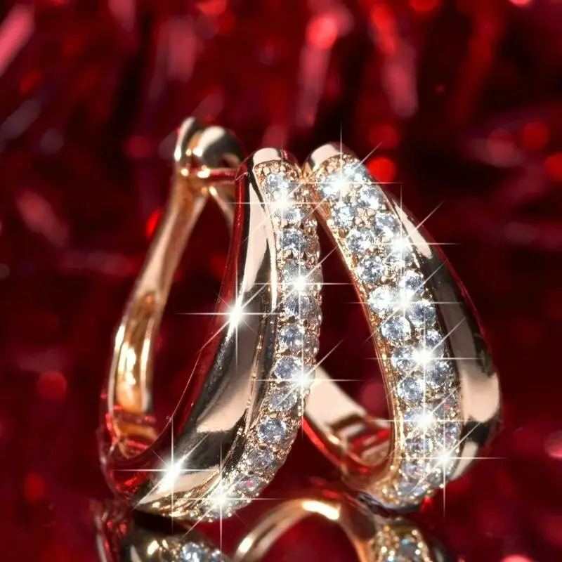 Orecchini a cerchio in zircone per donna e uomo con cristalli_voghion.com