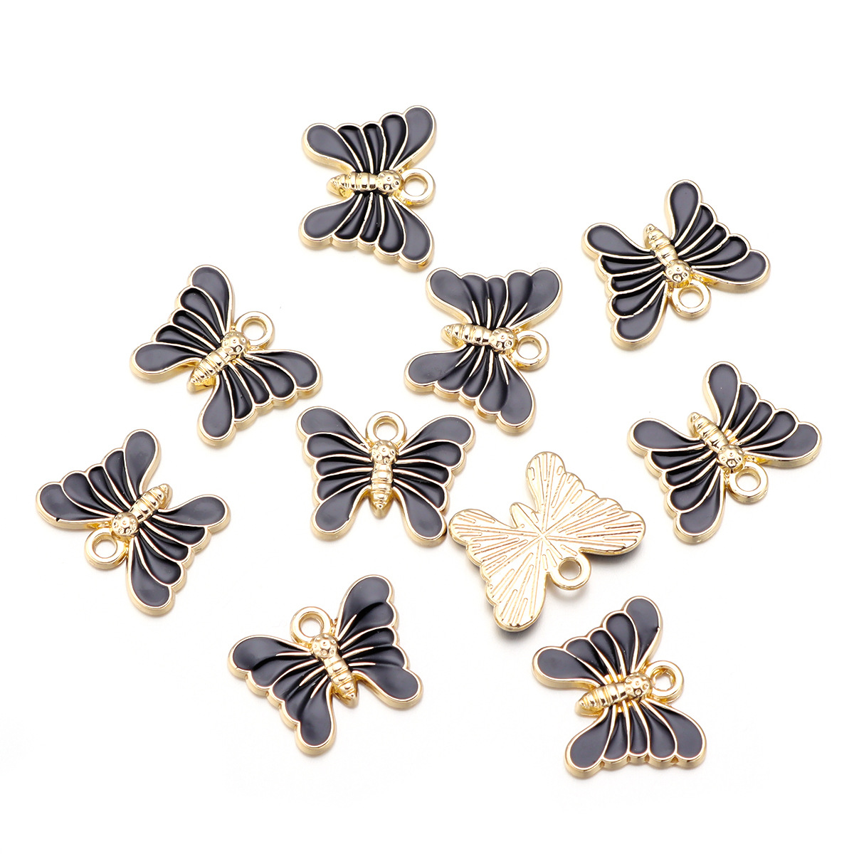 26g Weight Pendant Jewelry Making Type DIY Jewelry Accessories Classification 10 PCS/Package Quantity Alloy Material Butterfly Pattern Enamel Design IG Style, Simple Style Style 10 PCS/Package Alloy Butterfly Pendant 5