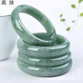 贵州翡翠玉飘花飘绿手镯石英岩玉玉镯可精挑选节日礼物玉器