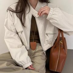 2025秋季新款棒球服短外套韩版通勤时尚宽松百搭拉链立领上衣夹克