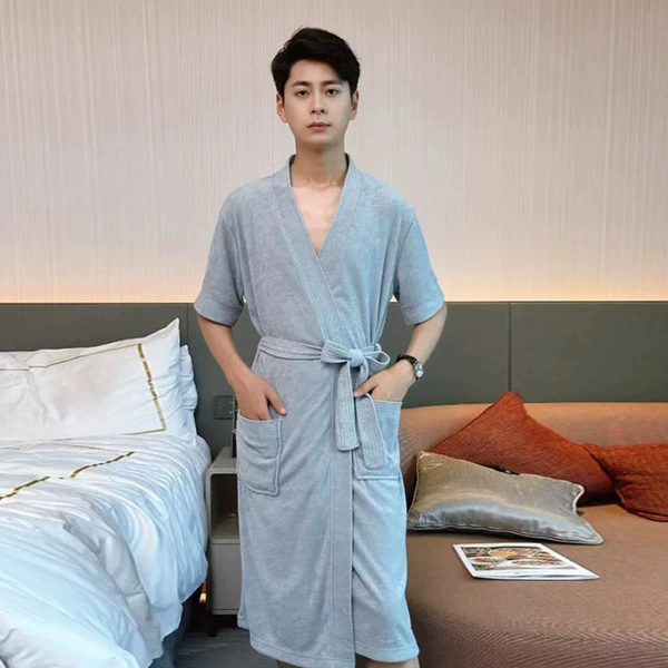Men and women's same fog blue (long -sleeved towels)