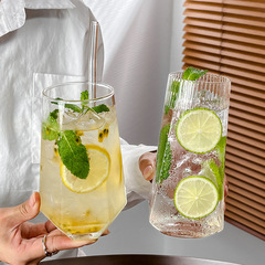 インスタ映えする菱形ガラスカップ レストラン フルーツティーカップ ソーダ水カップ ドリンクカップ 飲み物カップ 高颜值