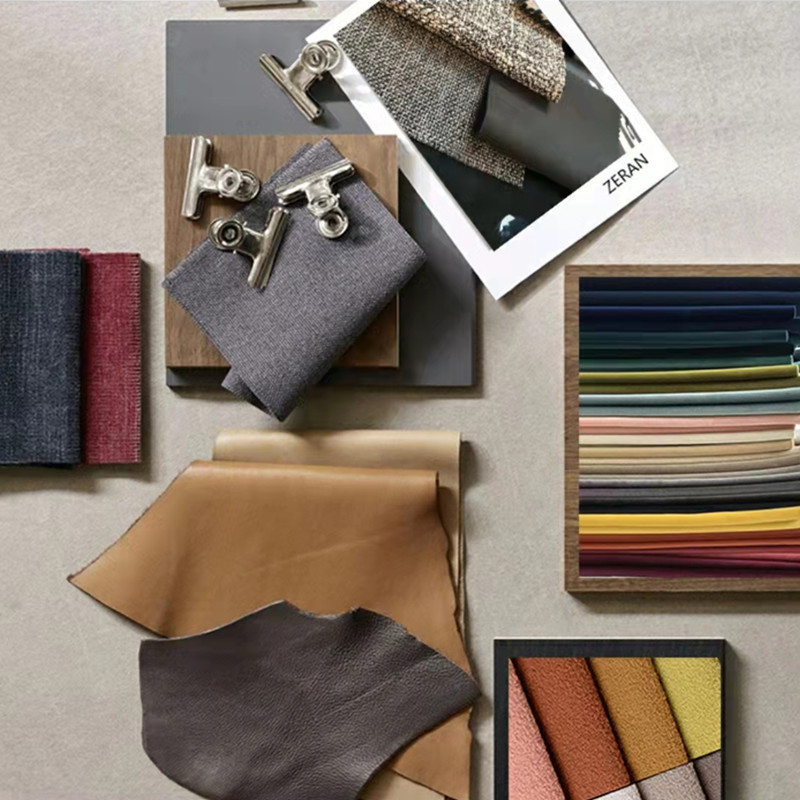 Estilo italiano de lujo ligero pequeño apartamento sala de estar fila recta combinación de sofá de tela Nordic salón de hotel departamento de ventas recepción sofá