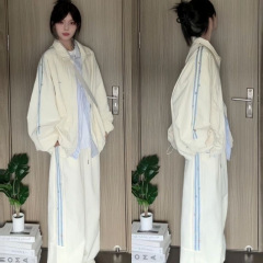 少女韩版宽松显瘦套装时尚秋季开衫跑步卫衣休闲两件套卫衣套装