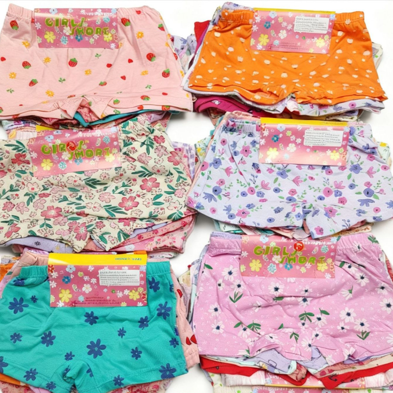 Girl'Underwear Cotton Girls Boxer Briefs Floral Kidsren's Underwear Cardboard Cartoon Printed Boxer Briefs