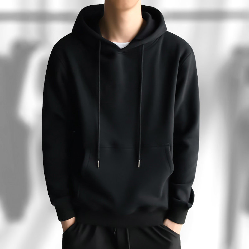 Autumn and Winter fleece-lined Sweater Men's Hoodie Fashionable Thickened Hoodie Men's Jacket Sports Pullover Korean Color Student