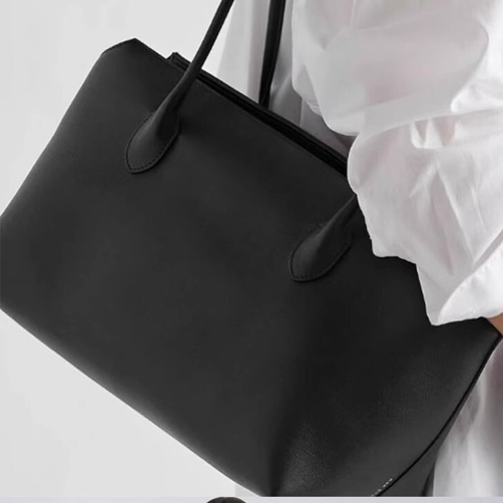 TheRow Minimalist Shoulder Bag Terrasse Bag Leather Tote Bag Cowhide Large Capacity Underarm Bag