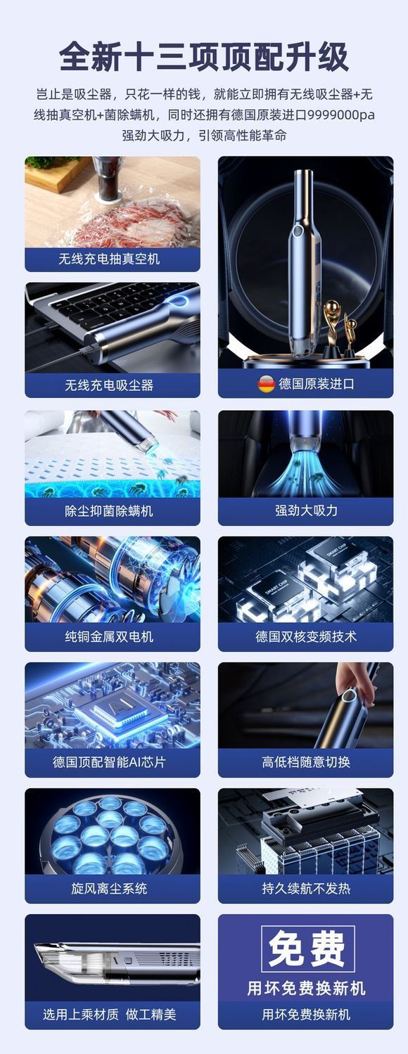 L5U car vacuum cleaner wireless charging high-power car interior car household dual-use strong dedicated large suction