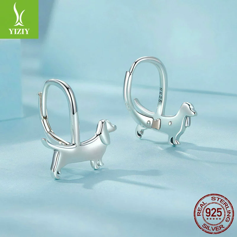 Оригинальные милые серьги, образец 925 серебро
