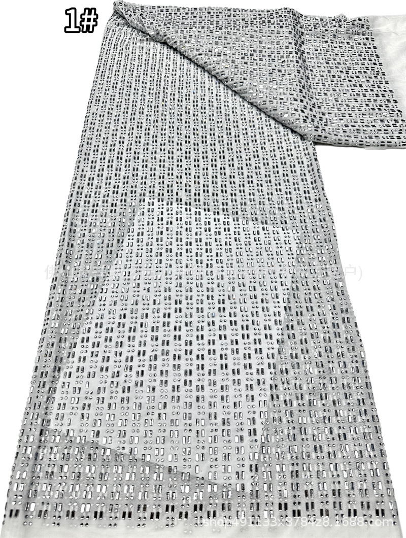 3 × 3 tela de malla elástica de vidrio vertical perforada 14 colores de rendimiento del escenario vestido de tela elástica en stock