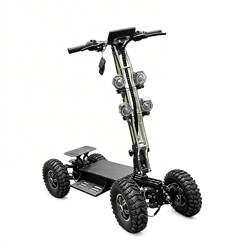 MIA13 pulgadas cuatro ruedas scooter eléctrico de alta velocidad doble tracción cuatro tracción vehículo todoterreno al aire libre vehículo de patrulla militar y policial plegable