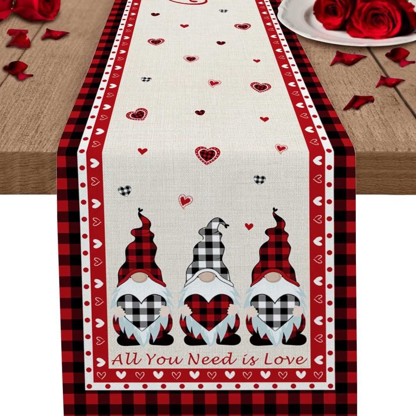Novedad transfronteriza: Camino de mesa de lino estampado, decoración para sofá, ambiente festivo, estilo nórdico, tira larga.