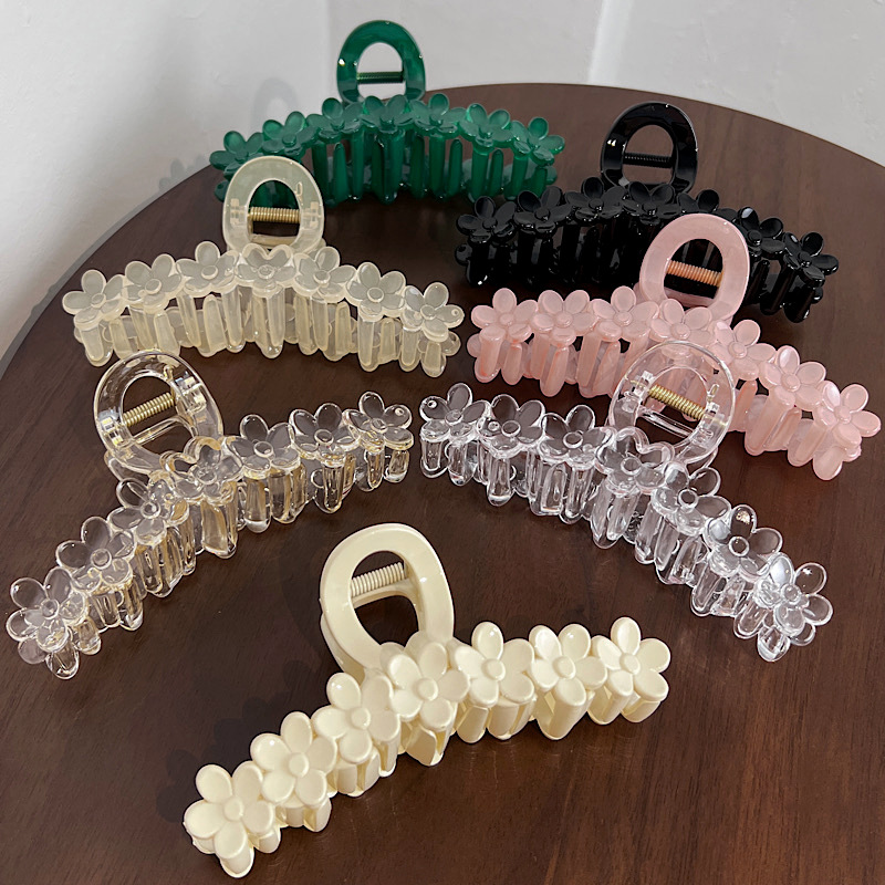 Daily Occasion Sweet Flower Plastic Hair Claws