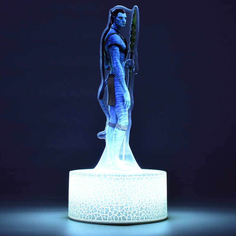 Акриловый LED-ночник Avatar 3 «Огонь и Пепел», 16 цветов, сенсорная подставка, 20,5×14,5×6 см