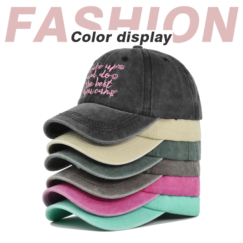 Wholesale Dad Hats Vintage Embroidered Baseball Cap with 100 Fabric