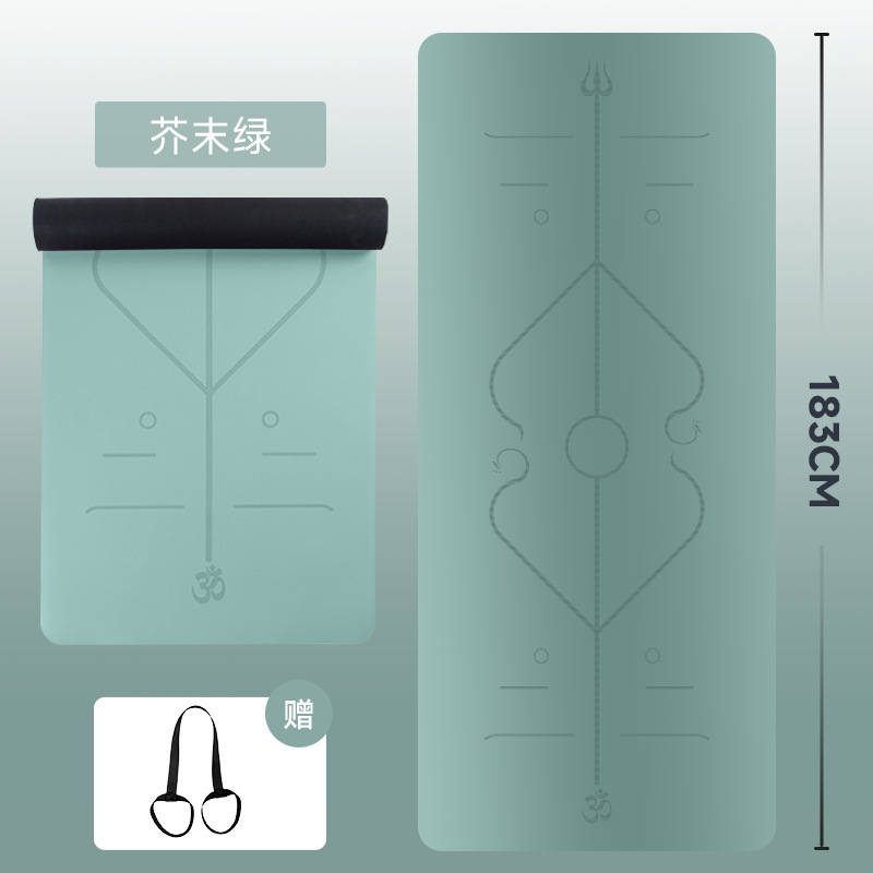 PU橡胶瑜伽垫体位线5mm加宽健身运动垫土豪垫支持做logo 厂家批发|undefined