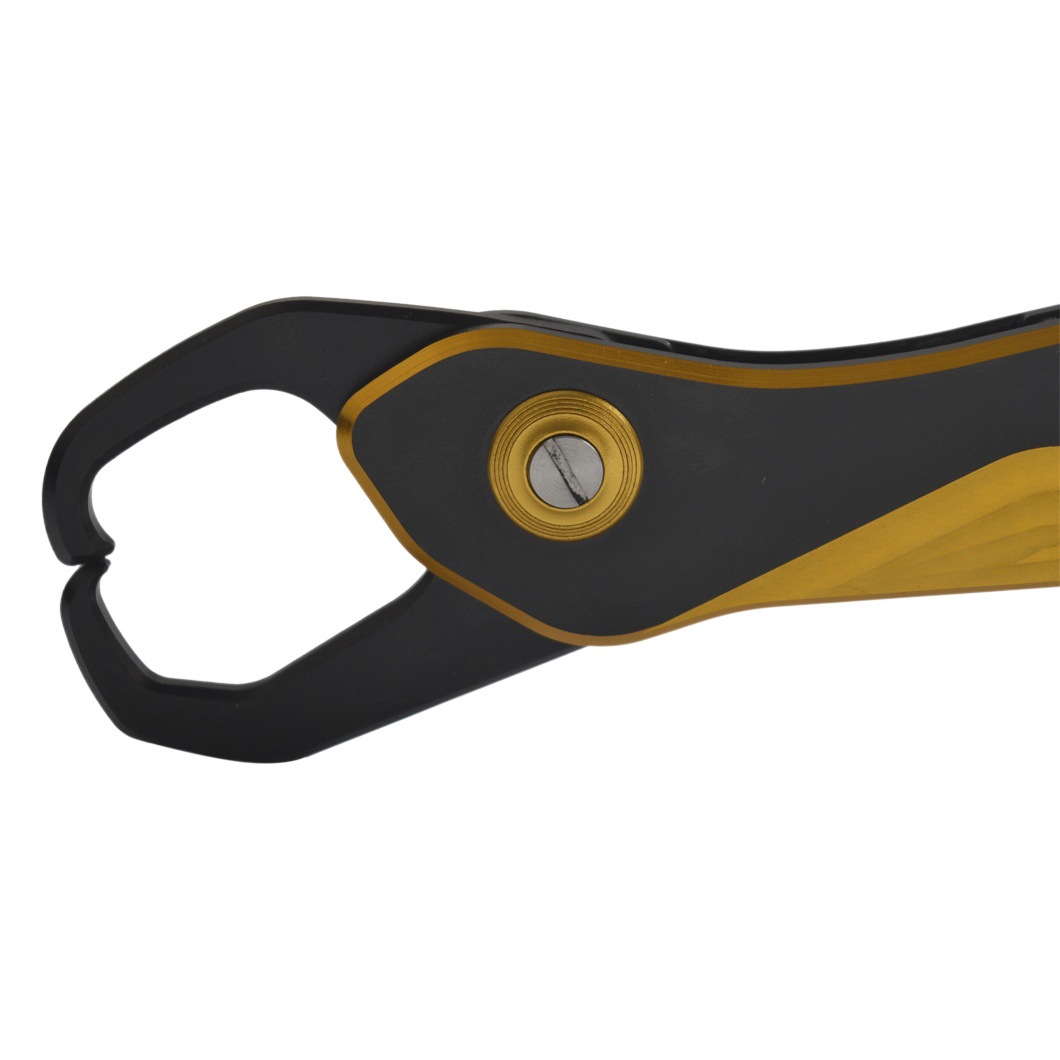 En stock de aleación de aluminio dispositivo de control de pescado tipo pistola de dos colores ligero alicates de pesca herramientas de pesca artes de pesca al por mayor con la cuerda perdida