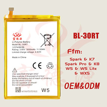 BL-30RT电池适用传音Tecno W5 Lite W5 K7 K8 WX5 W5手机电池批发
