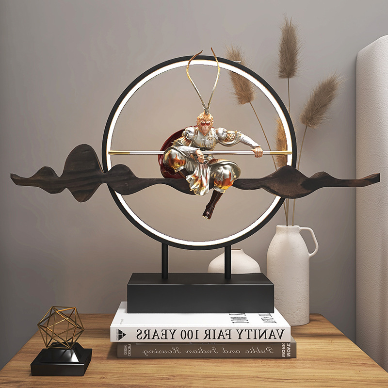 Monkey King Sun Wukong Figurine Handmade Living Room Entrance Tv Cabinet Home Decoration Light Luxury Office Decor