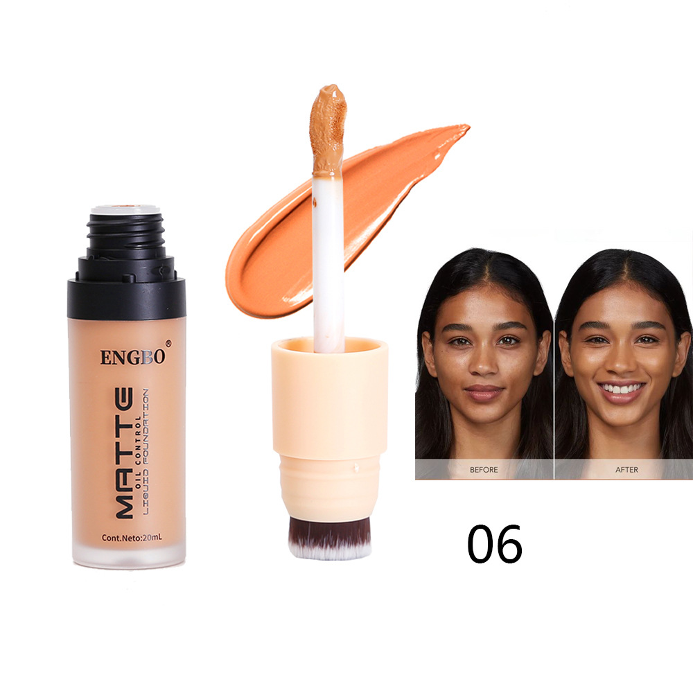 The new matte double-headed foundation is oil-control, brightening, concealing, long-lasting, breathable and comes with a brush undefined