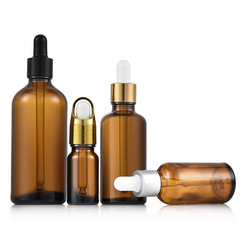 10ml茶色エッセンシャルオイルボトル30ml 50mlエッセンシャルオイルボトル遮光茶色ガラススポイトボトル化粧品分注ボトル