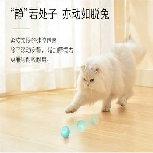 Cross-border pet supplies Gravity Smart Rolling Ball Electric Cat Funny Ball Cat Mint Sound Grinding Teeth Self-Happiness Relief Ball