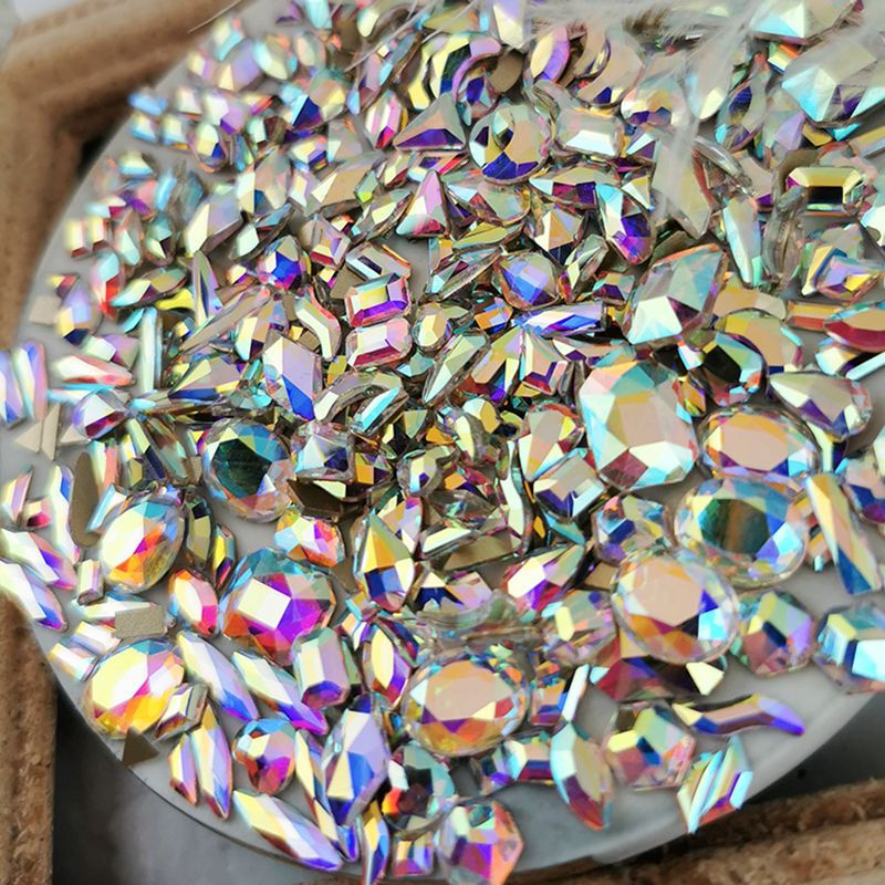 Cross-Border Direct Supply of Flat-Bottom Nail Rhinestones in Maple Leaf, Rhombus, Fan, Arrow, and Butterfly Shapes, Wholesale Czech Rhinestones