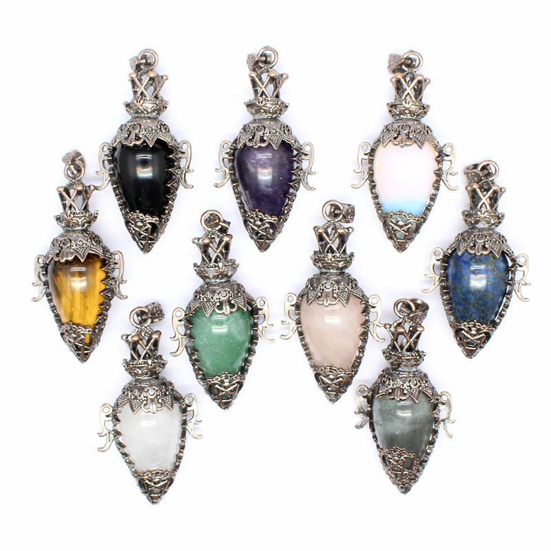 32g Weight Pendant Jewelry Making Type DIY Jewelry Accessories Classification 1 Piece Quantity natural stone Material Geometric Pattern Plating Design Vacation, Simple Style Style 1 Piece Natural Stone Geometric Pendant 6