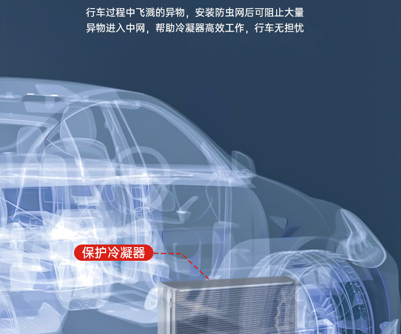 Suitable for Tesla Model 3/Y, this is a detachable, all-in-one insect screen and car modification accessory, serving as a protective cover for the front grille