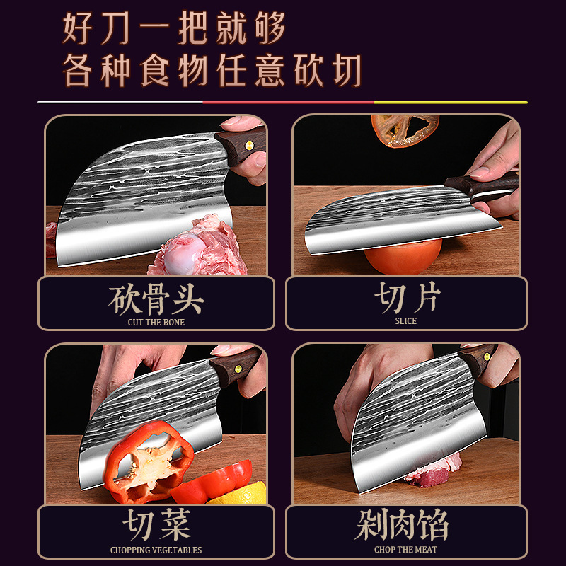 Cuchillos caseros de cocina de acero inoxidable cuchillo de cocina cortar cortes de carne cuchillo de forja cuchillo de hueso regular Yangjiang