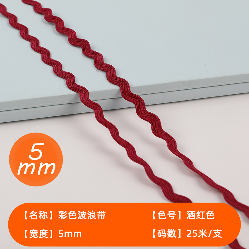 Spot 5-10mm saguero ondulado correas color S con encaje curva con cordón ondulado