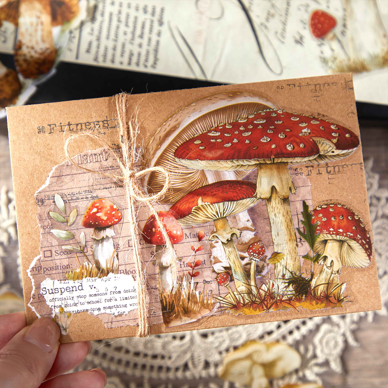 Diez mariposas brillantes tema de la caja de fotos, archivo natural serie de hongos creativos caja de fotos de fotos de fotos de fotos