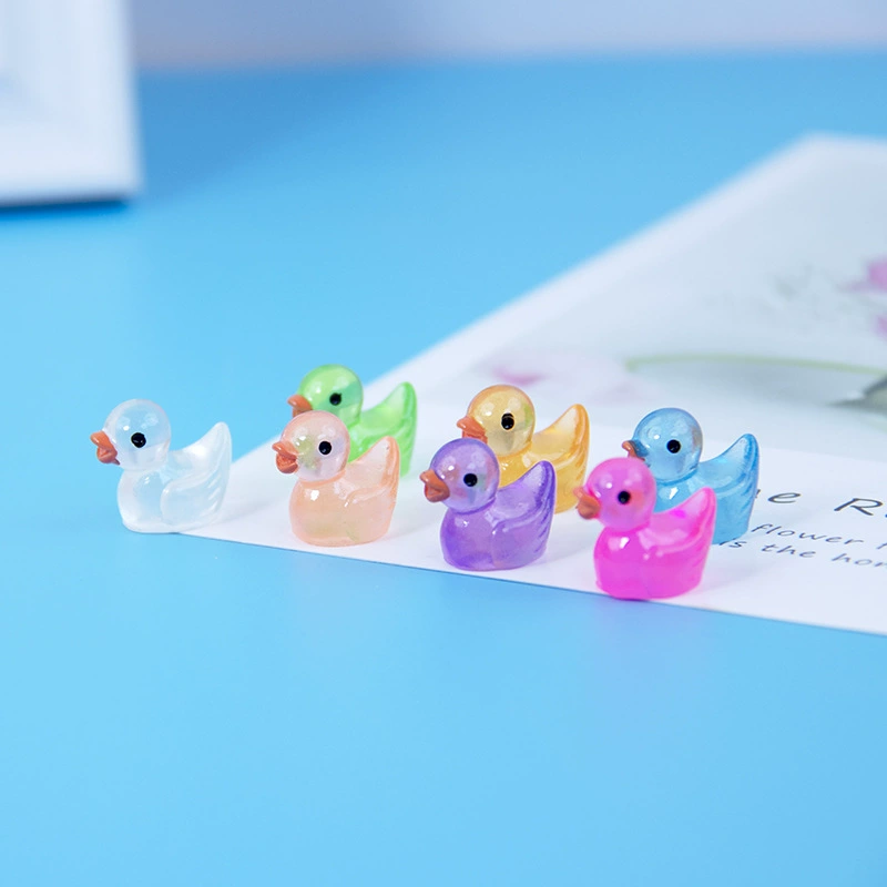 Вау, красочная светящаяся кукла-утка, кулон, мх, микропейзаж, украшения, креативные украшения, ювелирные изделия, поделки из смолы